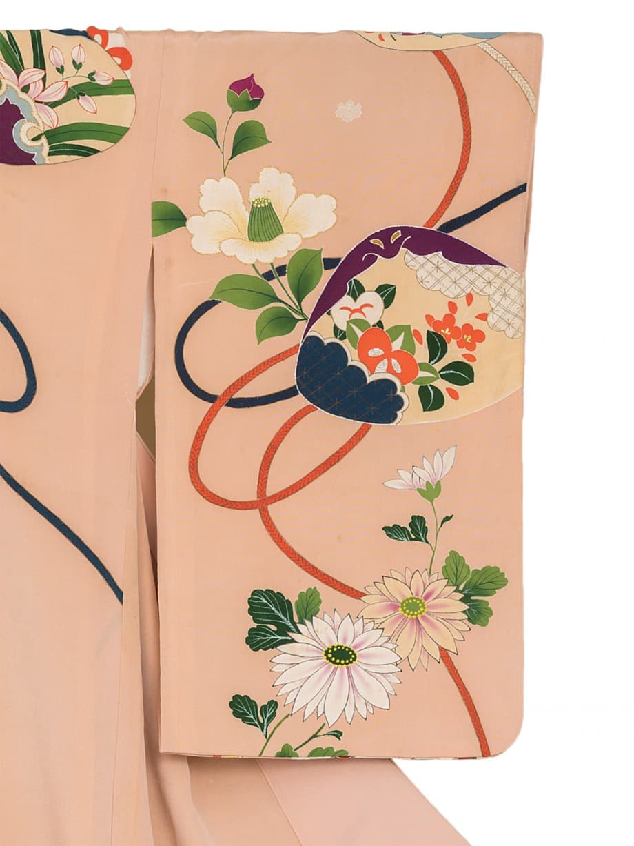 【袴レンタル】卒業式 | ピンクベージュに貝合わせの小振袖