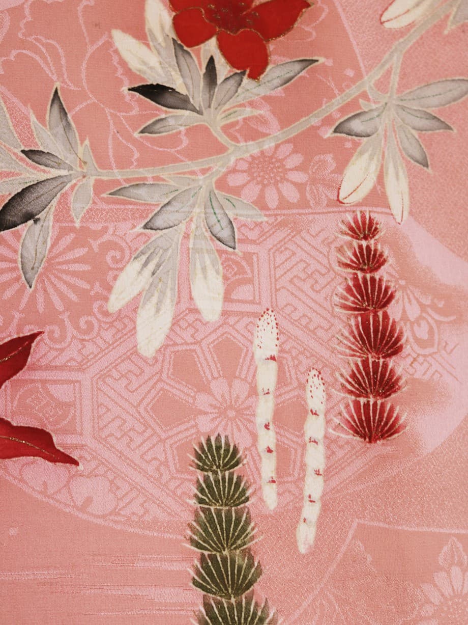 【袴レンタル】卒業式 | フレッシュピンクに春の花尽くしの小振袖