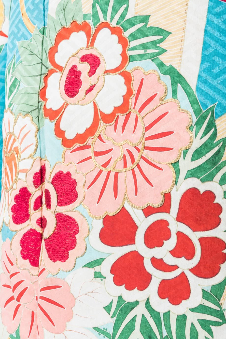 【訪問着レンタル】明るい水色に花丸紋様の振袖