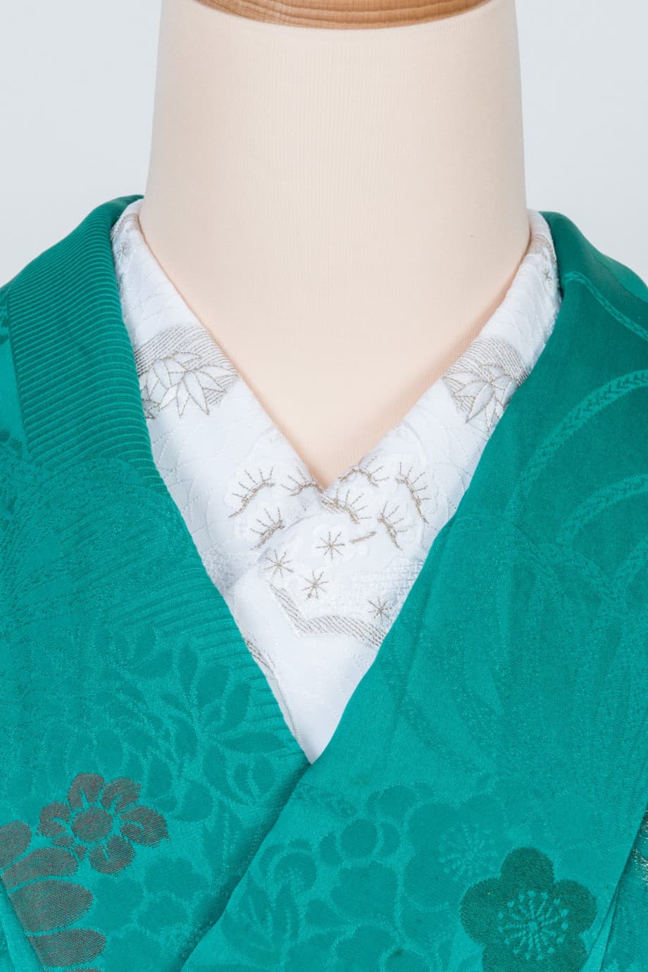 【訪問着レンタル】マラカイトグリーンに花薬玉と扇の小振袖