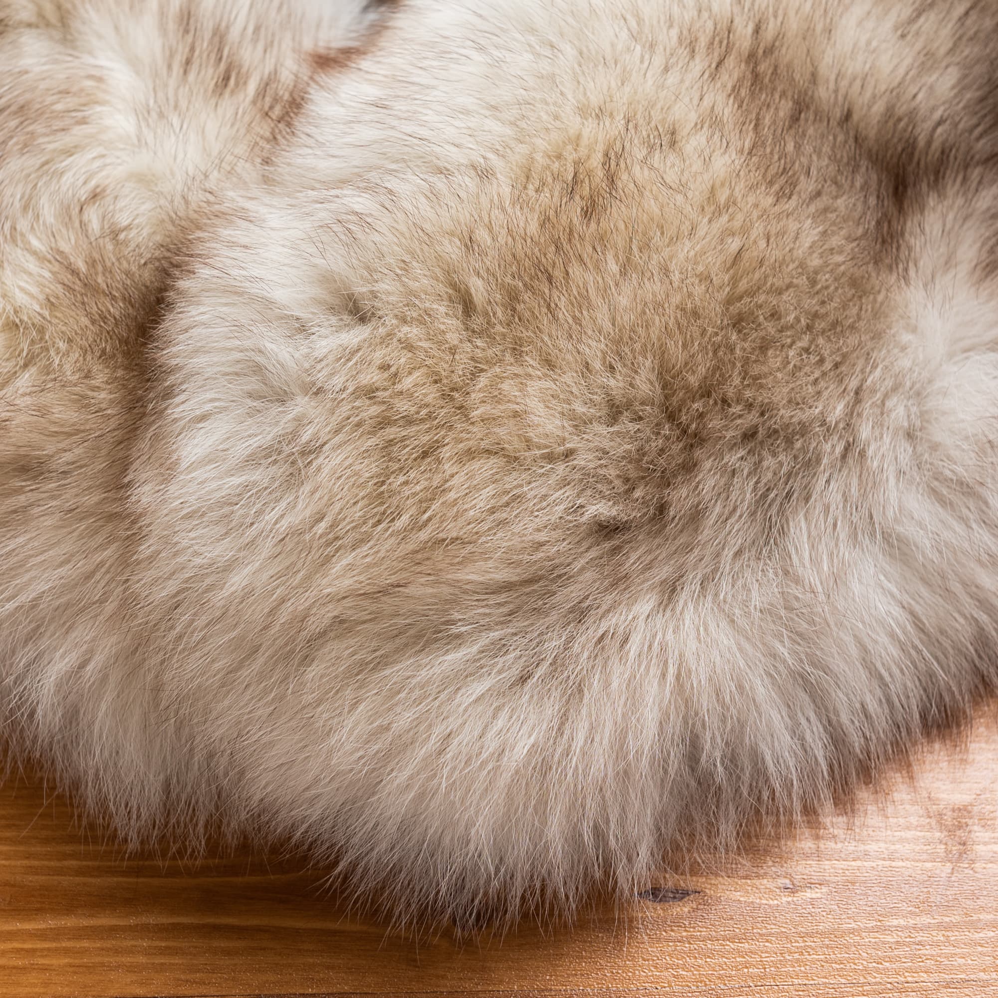 白毛に茶色混じりのショール